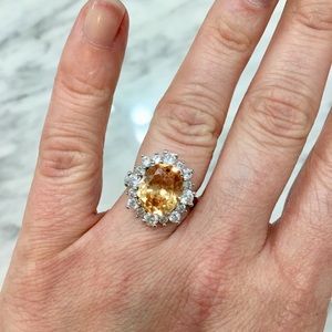 Costume Jewelry- beautiful Citrine crystal ring